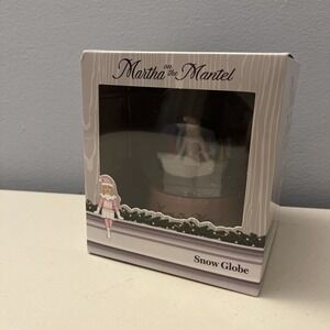 Martha on the Mantel Snow Globe Holiday Collectible NIB Martha Stewart Christmas